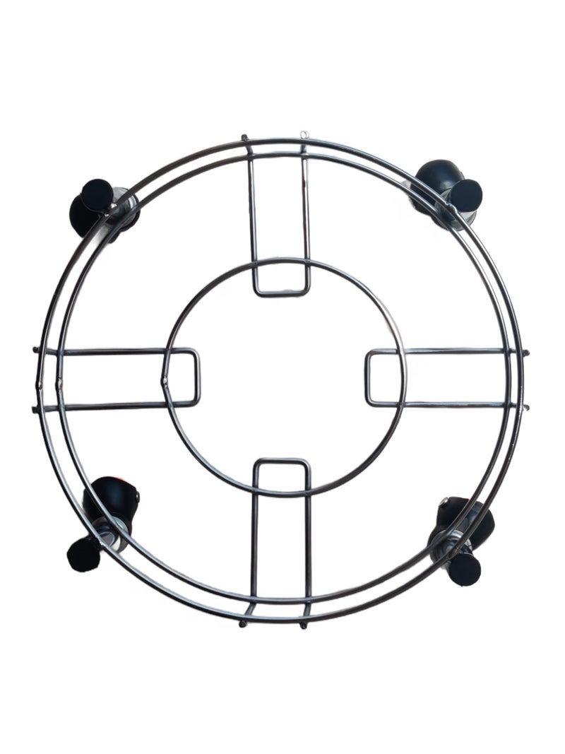 Birdwing Heavy Wheel Stainless Steel Gas Cylinder Trolley with Wheels |LPG Gas Cylinder Trolley with 4 Wheels White Prime Wheels, 1 Piece - Image 3