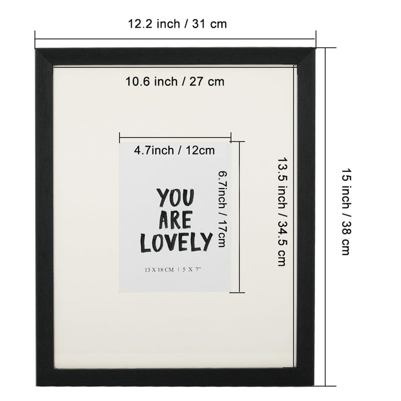 GraduationMall GarduationMall 11x14 Signature Picture Frame Holds 5x7 Photo with White Mat for Wedding Graduation | Wall or Tabletop Display - Image 5