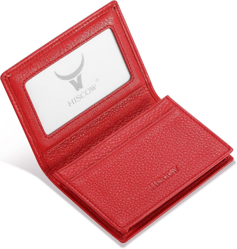 HISCOW Leather Business Card Case Holder for Men & Women, Italian Calfskin - Image 1
