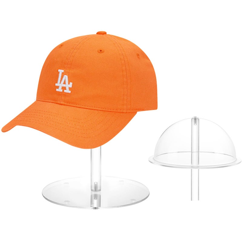 SHUNKAIZS Acrylic Hat Display Stand 8 Clear Domed Baseball Cap Rack Durable Tabletop Cowboy Hat Holder Wig Stand Hat Organizer Stand for Closet Vendors Counter Salons - Image 2