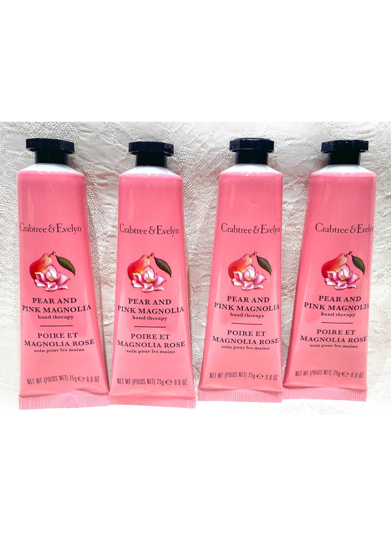 Crabtree & Evelyn Crabtree  Evelyn Pear  Pink Magnolia Hand Therapy 9 oz SET of 4 