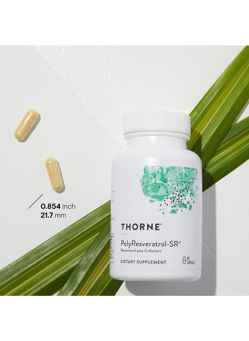Thorne - Poly Resveratrol-SR, Resveratrol plus Cofactors Dietary Supplement 60 Capsules - Image 1