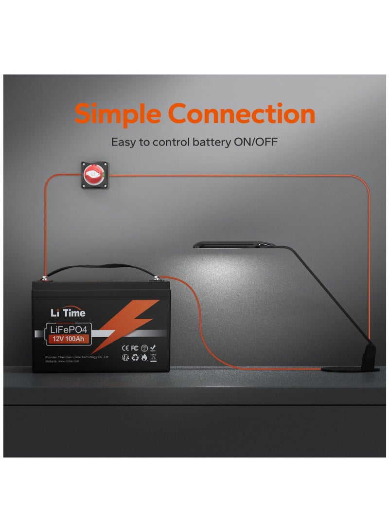 SYOSI Battery Switch 12-48V Waterproof Battery Shut Off Switch Battery Power Cut Master Switch Disconnect Isolator 275A High Current for Car Vehicle RV and Marine Boat (On/Off)  - Image 2