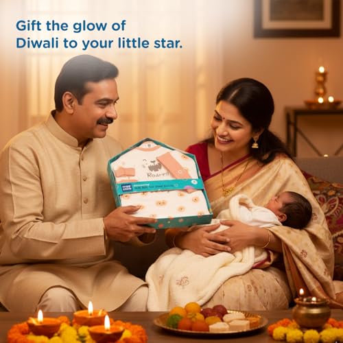 Mee Mee New Born Baby Gift Set | Soft Cotton Clothing Essentials for Infants/Baby Girls, Boys | Baby Shower Clothing Hamper (4 Pieces, Orange)| Ideal Gift for New Born Baby - Image 2