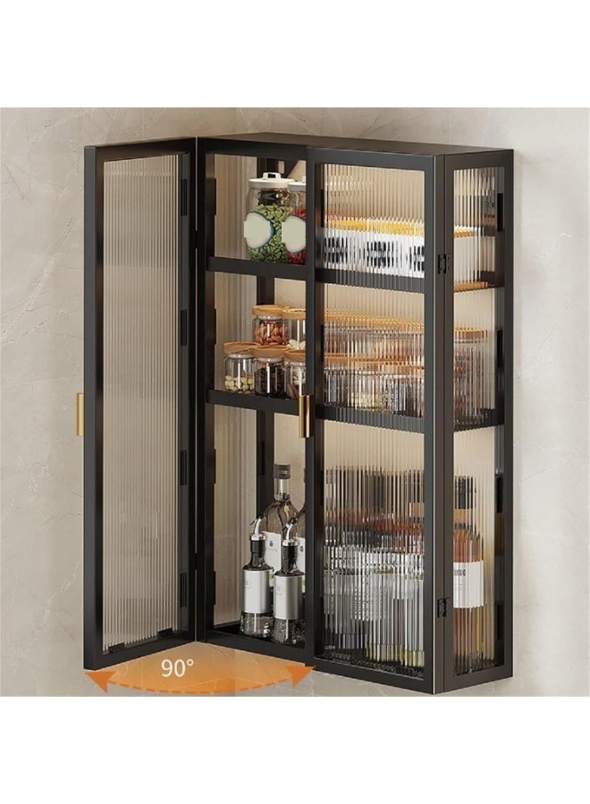 CityRiya-Long Bathroom Wall Cabinet, Wall Medicine Cabinet, Over Toilet Storage Rack, Bathroom Organizer Shelf, Kitchen Storage Cabinet, Bath Shelves Wall Mounted with Door for Laundry, Living Room, ZT031-40 - Image 4
