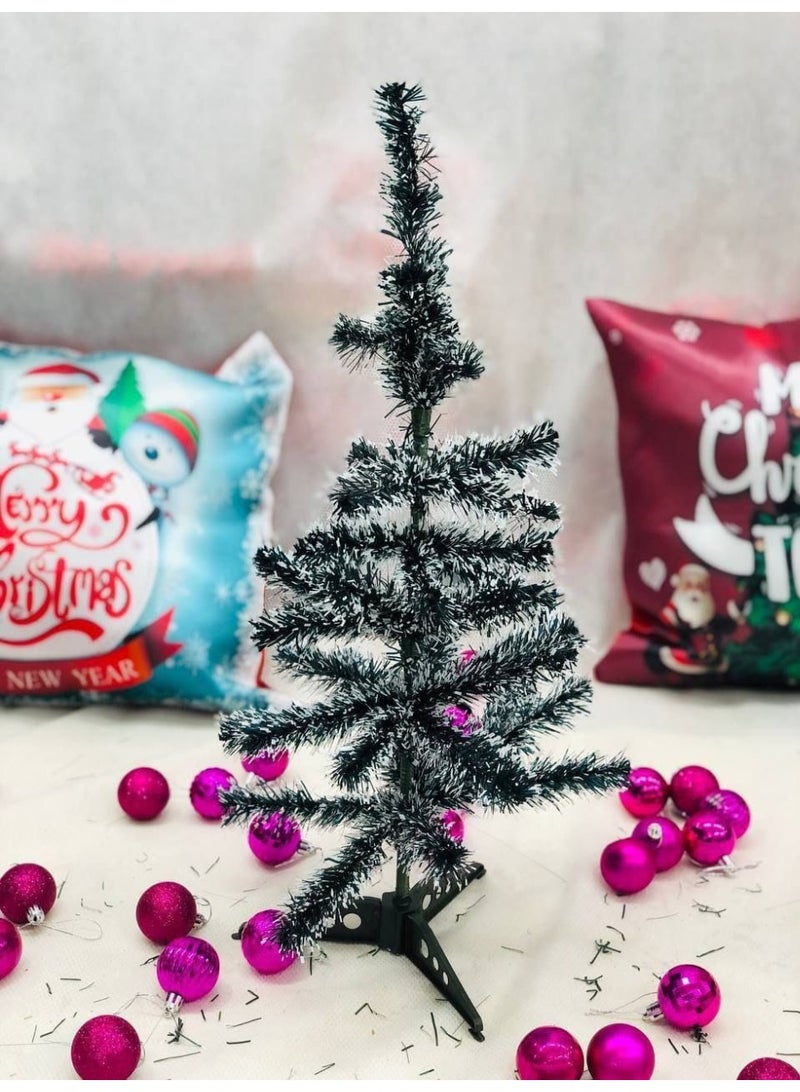 Christmas trees, the green snow tree with white tips, the regular tree, the tree with the soft metal pole in movement and the plastic seat, size: 60 cm - Image 2