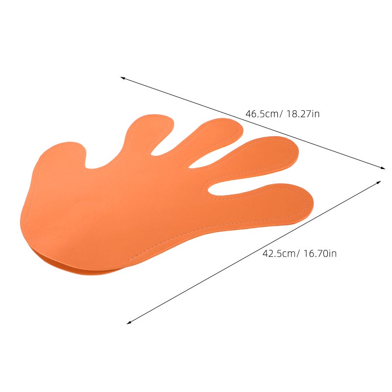 Cheer Props EVA Giant Hand Shaped Prop for Concerts Sports Events and Parties Orange 46.50X42.50X0.50cm Cheering 1Set - Image 2
