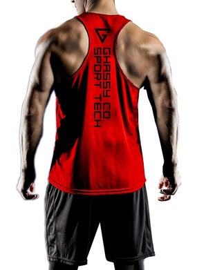 Ghassy Co. قميص داخلي رجالي للصالة الرياضية واللياقة البدنية من Ghassy Co. بتصميم على شكل حرف Y من الخلف - GYM-101  - Image 1