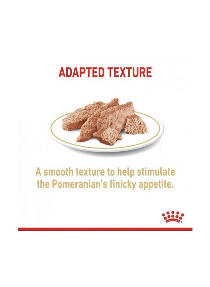 Royal Canin Pomeranian Adult Dry Dog Food 1.5kg & Loaf in Gravy Pouch Dog Food 12x85g Bundle Pack - Image 2
