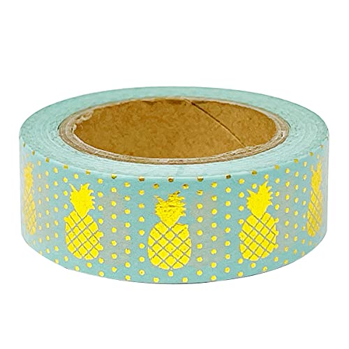allydrew Washi Tapes Decorative Masking Tapes, Pineapples Sea Green - Image 1