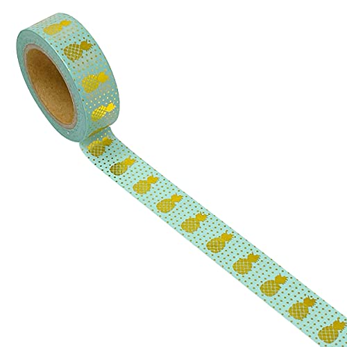 allydrew Washi Tapes Decorative Masking Tapes, Pineapples Sea Green - Image 2