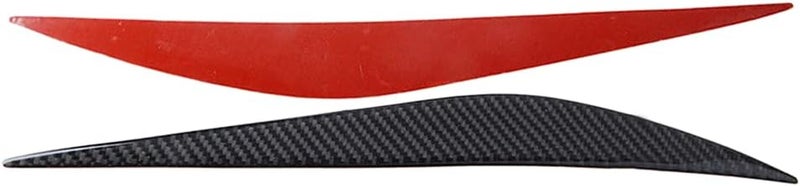 QASULER Carbon Fiber Headlight Eyebrow Eyelid Trim for BMW F30 - Image 3