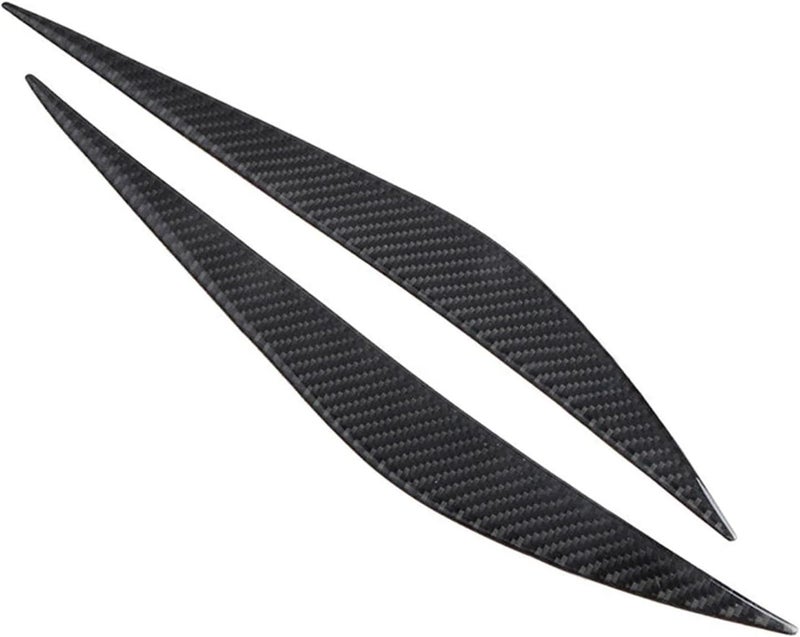 QASULER Carbon Fiber Headlight Eyebrow Eyelid Trim for BMW F30 - Image 1