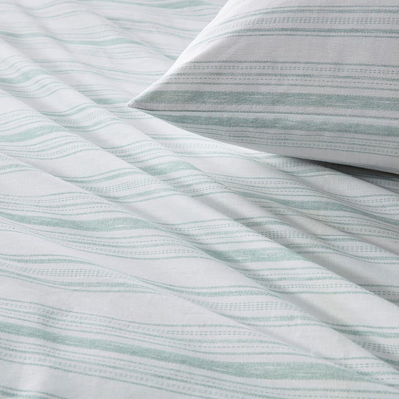 Comfort Spaces 100% Cotton Sheet Set Breathable, Lightweight, Soft with 14" Elastic Pocket Fits up to 16" Mattress, All Season Cozy Bedding, Matching Pillow Case, Queen Good Vibes 4 Piece - Image 3