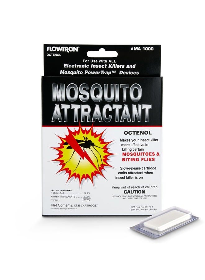 Flowtron MA-1000 Octenol Mosquito Attractant Cartridge, Compatible with BK-15, BK-40, BK-80, MC-9000, FC-8800 - Image 1