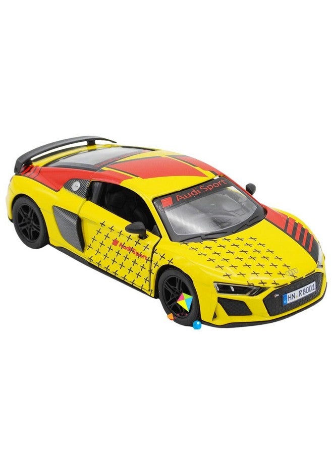 Mayatra's Kinsmart Audi R8 Coupe Livery Edition 1:38 Scale Diecast Sports Car Model - Limited Edition (Yellow) - Image 1