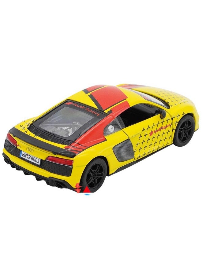 Mayatra's Kinsmart Audi R8 Coupe Livery Edition 1:38 Scale Diecast Sports Car Model - Limited Edition (Yellow) - Image 3