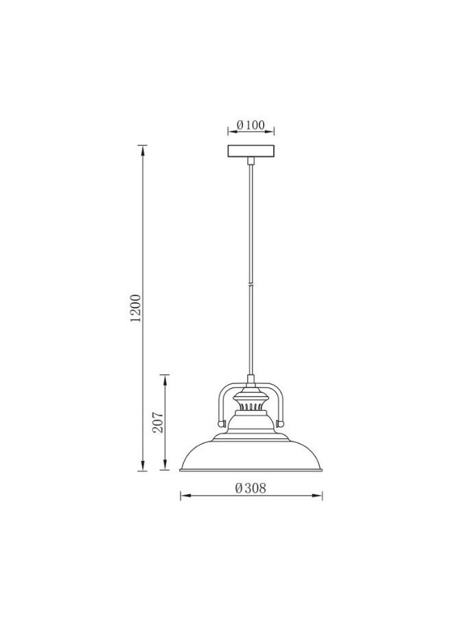 A F N Lighting - A F N LIGHTINGS Industrial Style Matte Black Metal Ceiling Pendant Light, Modern Hanging Fixture for Kitchen, Dining Room, Living Room, and Office - Image 1