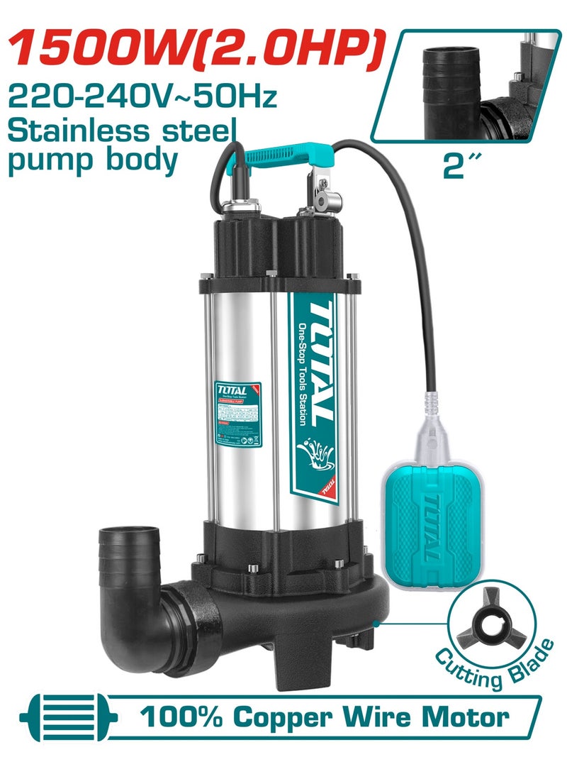 Total Sewage submersible pump 1500W TWP7150026 - Image 1