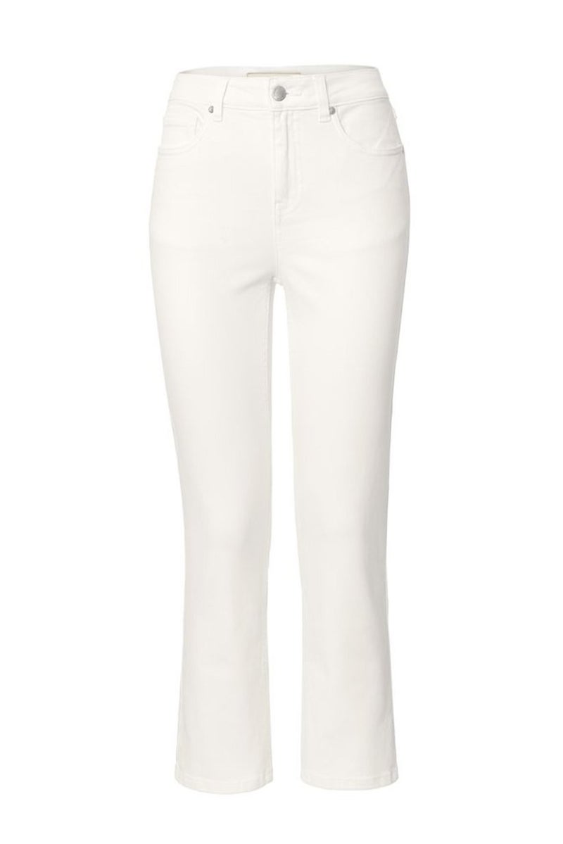 Tchibo Women Slim Fit Plain Denim Jeans, White - Image 3