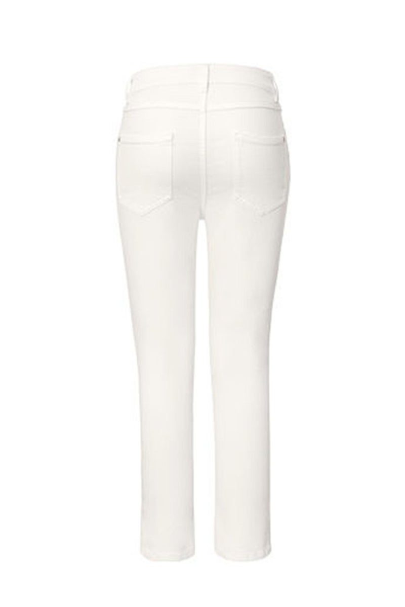 Tchibo Women Slim Fit Plain Denim Jeans, White - Image 2