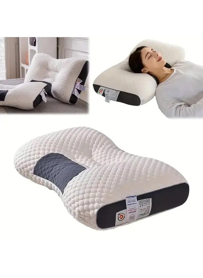 Knitted Cervical Pillow 67x42cm Ergonomic Orthopedic Neck Support Hypoallergenic Washable Cover - Image 2