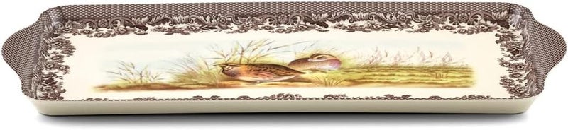 Spode Pimpernel Woodland Sandwich Tray  Rectangular Melamine Serving Tray with NatureInspired Design  Dishwasher Safe Snack Platter for Breakfast Lunch Appetizers or Seasonal Table Decor - Image 2