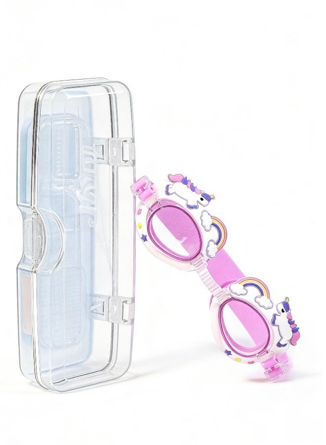 Children's Cartoon Silicone Anime Swimming Glasses Swimming Pool Girls Swimming Training Diving Equipment Glasses Effectively Block UV Ray with Box Packing - Image 3