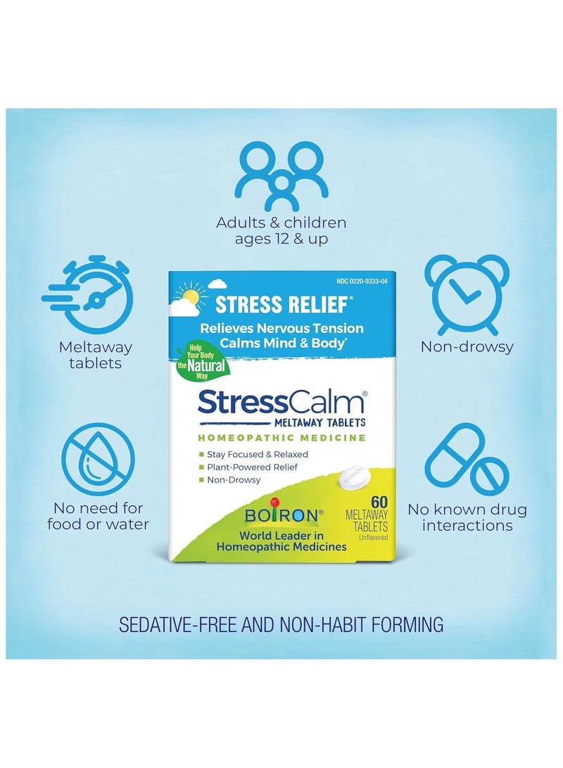 Boiron Boiron StressCalm for Relief of Stress, Anxiousness, Nervousness, Irritability, and Fatigue - 60 Count  - Image 3