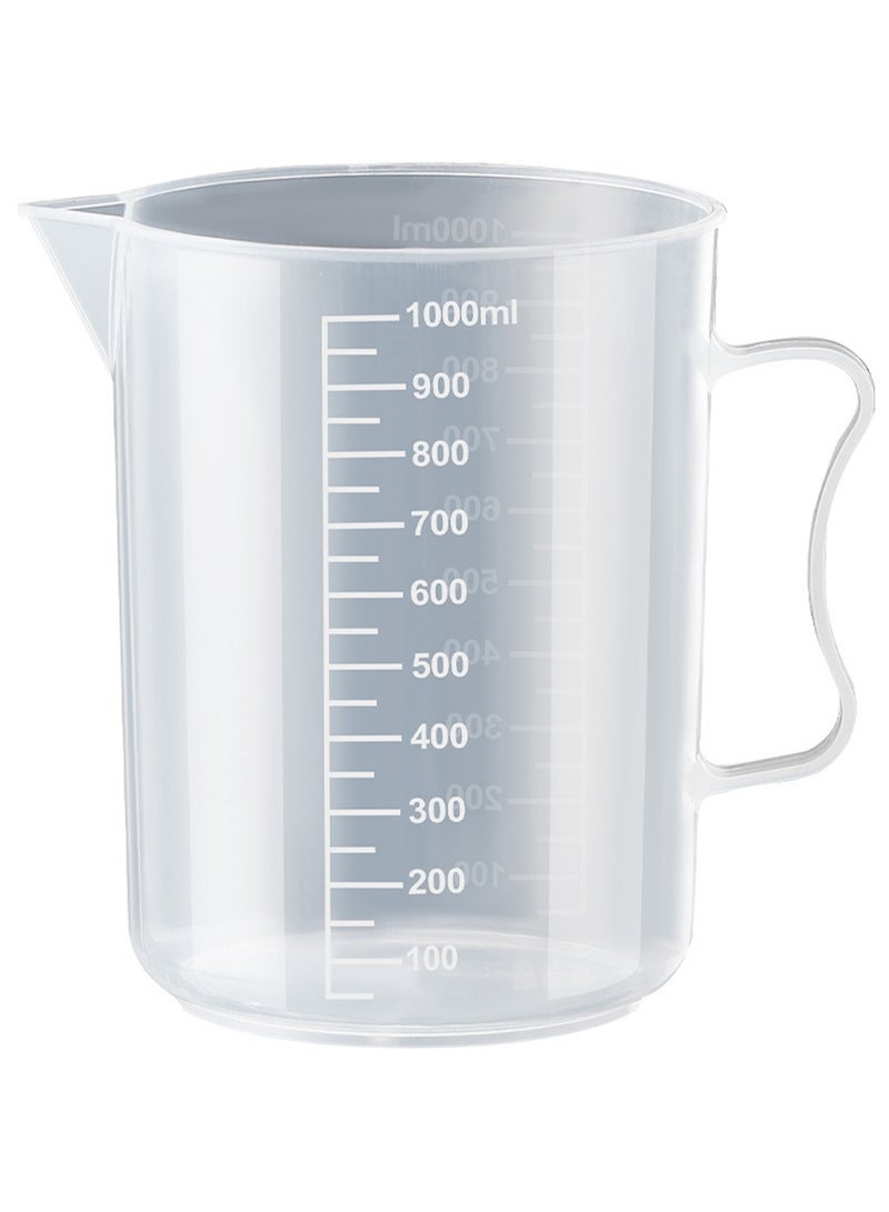 Three In A Pack. Measuring Cup 1000ml PP Plastic Cup Transparent With Handle Suitable For Laboratory And Kitchen - Image 3