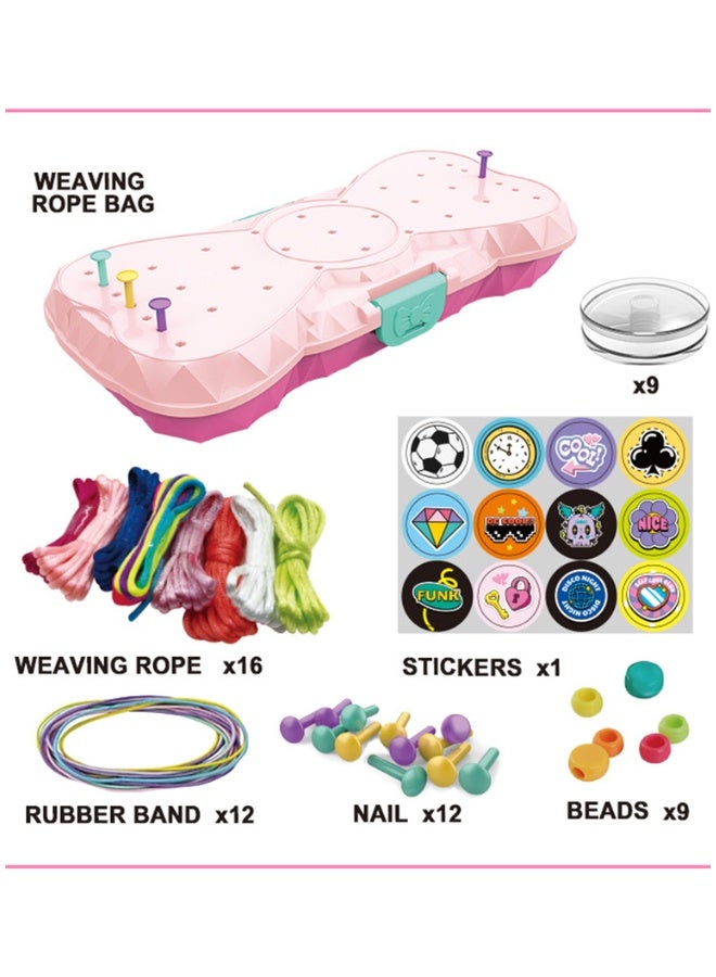 DAT DIY Braided Bracelet Maker Kit with Ropes & Beads, Fashion Jewelry Craft Set for Kids - Image 5