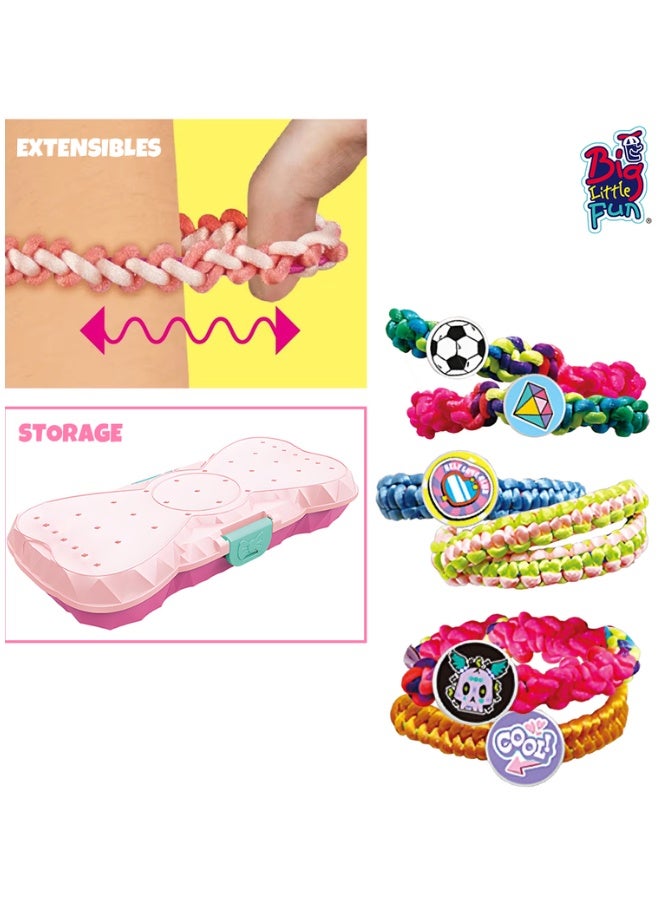 DAT DIY Braided Bracelet Maker Kit with Ropes & Beads, Fashion Jewelry Craft Set for Kids - Image 4