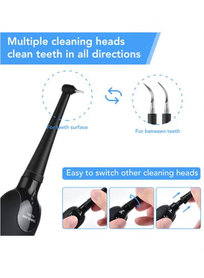 عام مجموعة جهاز تنظيف الأسنان المحمول بالماء، مزيل البلاك الكهربائي للأسنان، مجموعة أدوات تنظيف الأسنان بتقنية LED بالموجات فوق الصوتية، آمنة لكل من الأطفال البالغين - Image 4