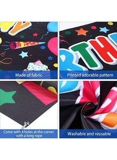 Tatuo Colorful Diy Birthday Banner Set Crafting Happy Birthday Poster Decoration By Alphabet Stickers Party Decorations Kit Bday Party Supplies  - Image 3