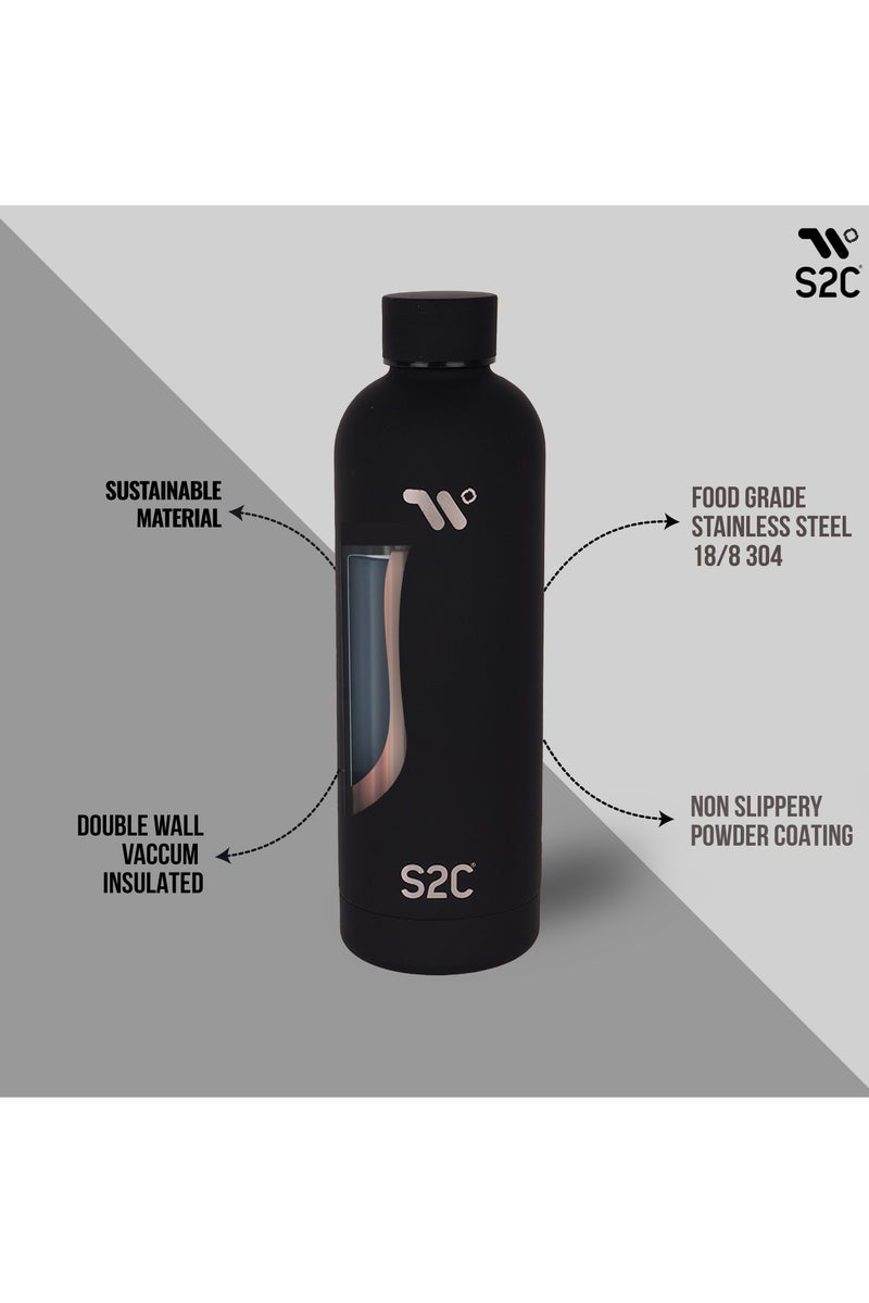 S2C Water Bottle Stainless Steel 750ml - Double Wall insulated Water Bottles for Hot Water Gym Bottle Stainless Steel Water Bottle for Kids School Flask Bottle Hot water bottle - Image 2