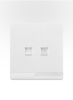 Vmax V5-Series Computer Wall Data Socket - 3x3" White/Ivory Finish Dual Ports  - Image 1