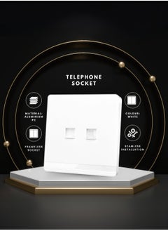 Vmax V5-Series Computer Wall Data Socket - 3x3" White/Ivory Finish Dual Ports  - Image 5