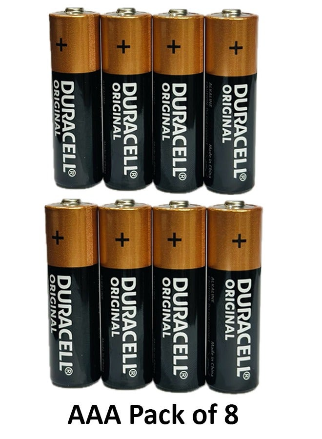 Duracell AAA 1.5V Alkaline Batteries LR03 Pack of 8 - Image 1