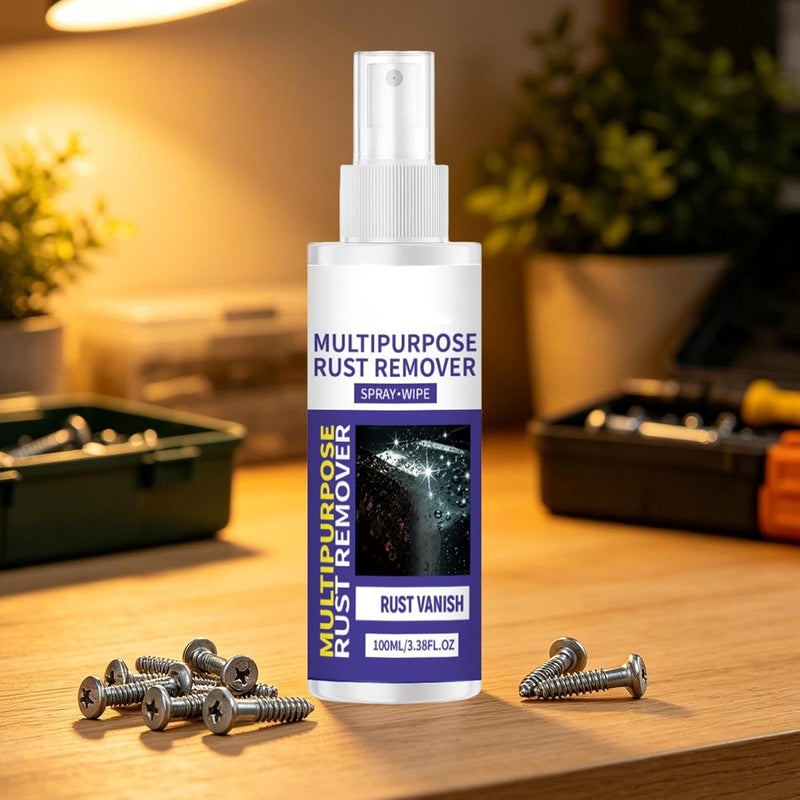 Rust Remover for Metal - 100ml Metal Oxide Marks Cleaning,Cookware Rust Stain Remover,for Household Apartment Kitchen Bathroom Faucet Cookware Pots Pans Car Wheel Hub Brake Disc - Image 2