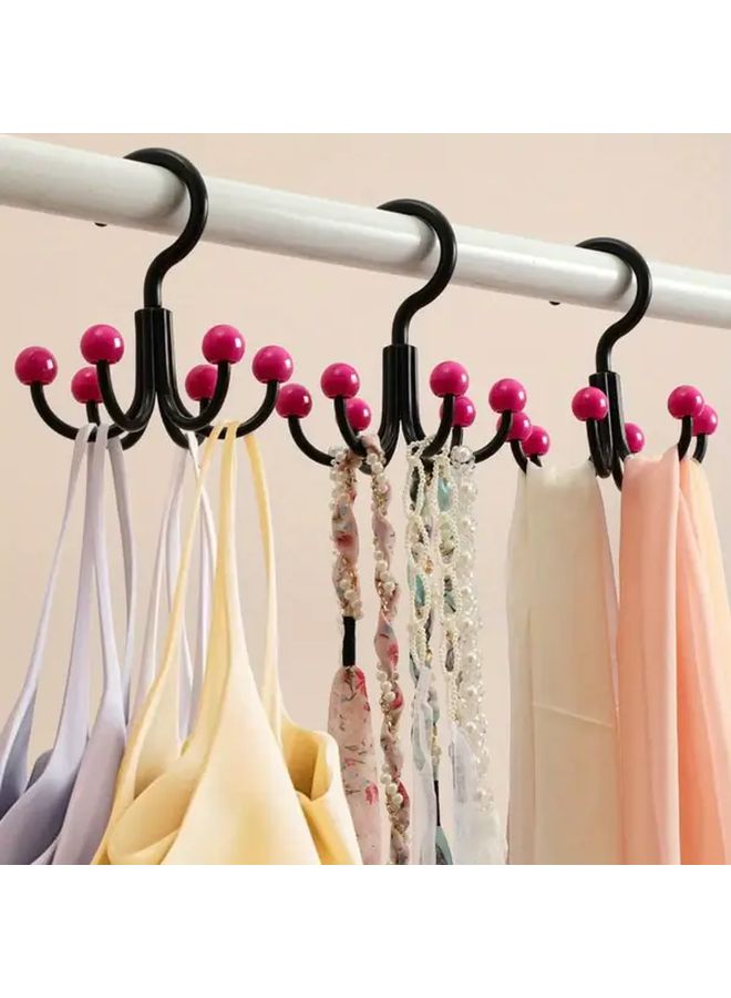 6 قطع خطافات دوارة خضراء متينة، منظف خزانة دوار 360 درجة للمناشف والحقائب - Image 3