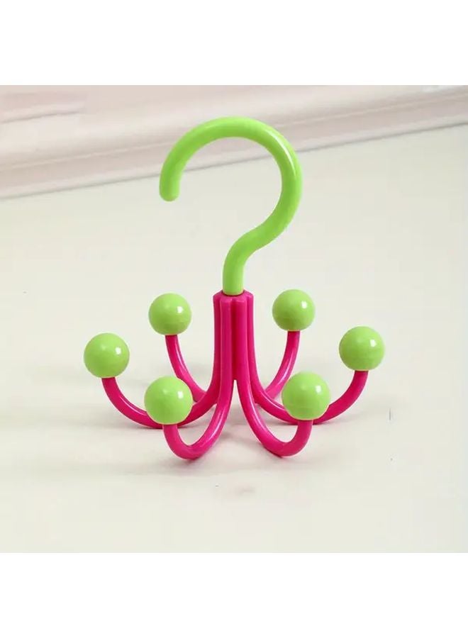 6 قطع خطافات دوارة خضراء متينة، منظف خزانة دوار 360 درجة للمناشف والحقائب - Image 1