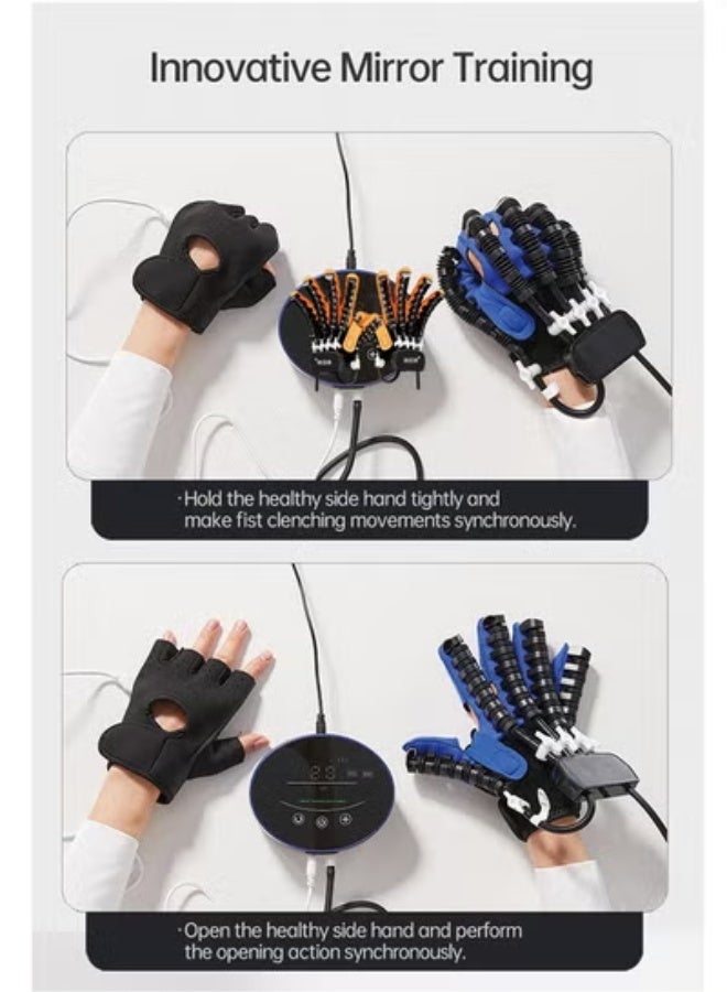 Hand Rehabilitation Robot Gloves,Finger Rehabilitation Gloves for Stroke Recovery Hand Strength Exercise and Adaptive Training Hemiplegic Finger Cerebral Palsy Equipment Relieve Hand Stiffness - Image 5