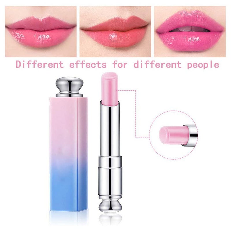 BINGBRUSH 3 Pcs Color Changing Change Lip Balm,Korean Magic Lipstick Color Change Changing Lip Tint Tinted Stain Gloss Balm Long Lasting Waterproof Moisturizer Lipstick Set for Women - Image 2