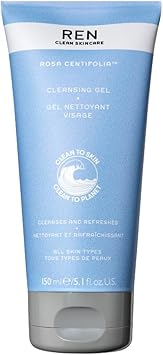 REN CLEAN SKINCARE REN Rosa Centifolia Cleansing Gel 150ml Refreshing NonDrying Face Wash with Aloe Vera and Rose Extract Gently Removes Impurities and Balances Skin Vegan and CrueltyFree - Image 1