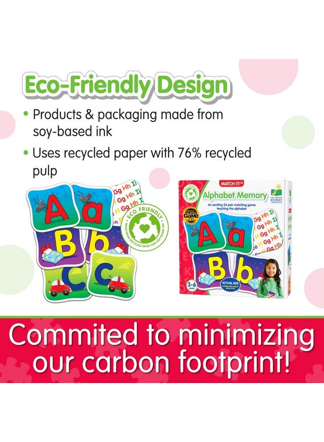 The Learning Journey: Match It! Memory - Alphabet - Capital and Lowercase Letter Matching Game with 26 Matching Pairs - Memory Games for Kids 3 and Up - Award Winning Toys - Image 2