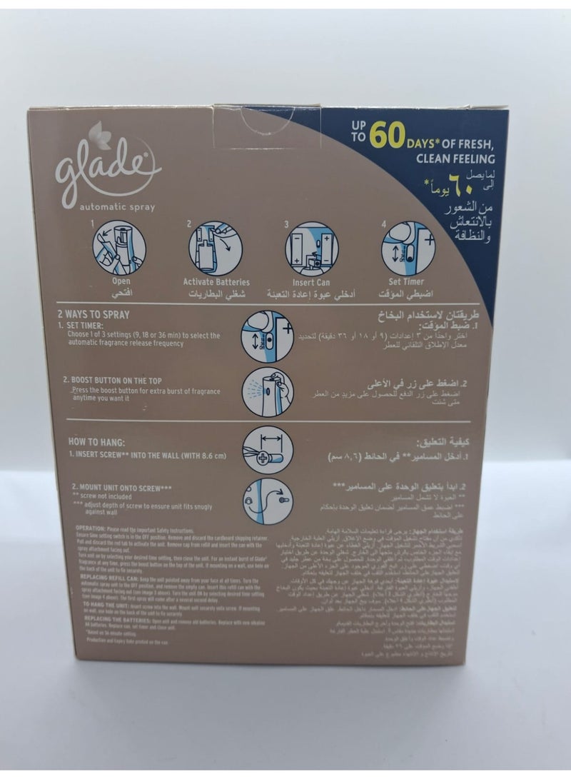 Glade Automatic Spray Holder with Vanilla Smooth Air Freshener - 269ml - Image 2