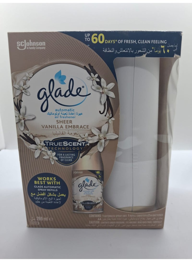 Glade Automatic Spray Holder with Vanilla Smooth Air Freshener - 269ml - Image 1