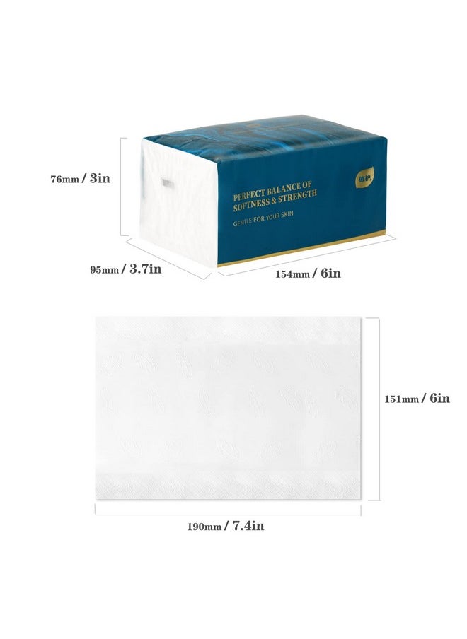 Aturmon - Small Soft Facial Tissue Bag Cover Not In Box Disposable Facial Napkin Material Native Wood Pulp Fiber Not Cotton White Facial Paper Tissue 4Ply 4 Packs 480 Sheets Per Pack - Image 1