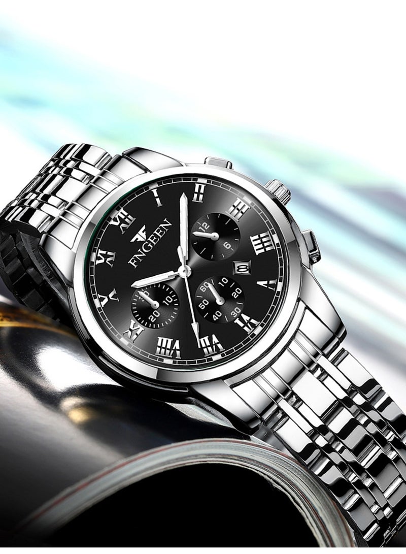 فنجين ساعات نسائية من أفضل العلامات التجارية الفاخرة المقاومة للماء وساعة التاريخ للسيدات بحزام من الفولاذ ساعة كوارتز كاجوال ساعة يد رياضية للنساء - Image 2