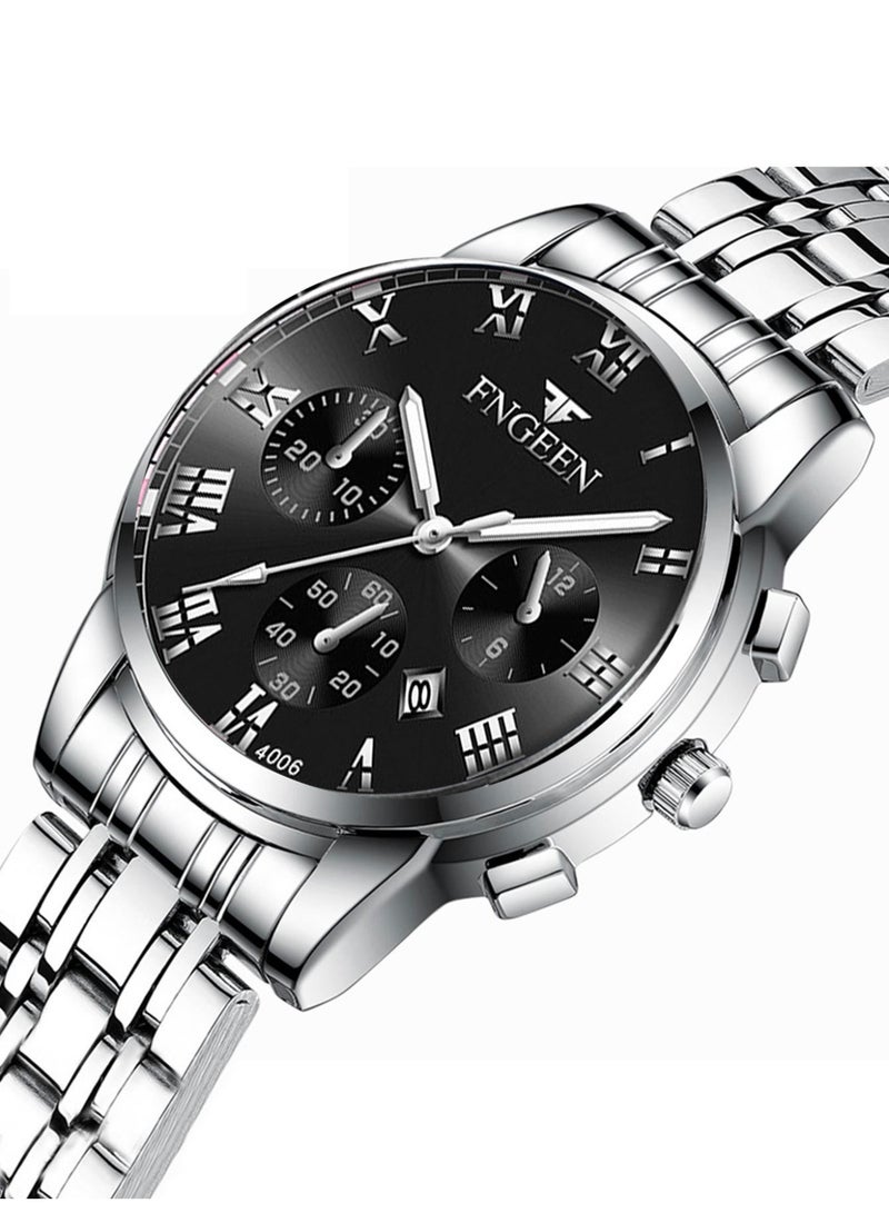 فنجين ساعات نسائية من أفضل العلامات التجارية الفاخرة المقاومة للماء وساعة التاريخ للسيدات بحزام من الفولاذ ساعة كوارتز كاجوال ساعة يد رياضية للنساء - Image 4